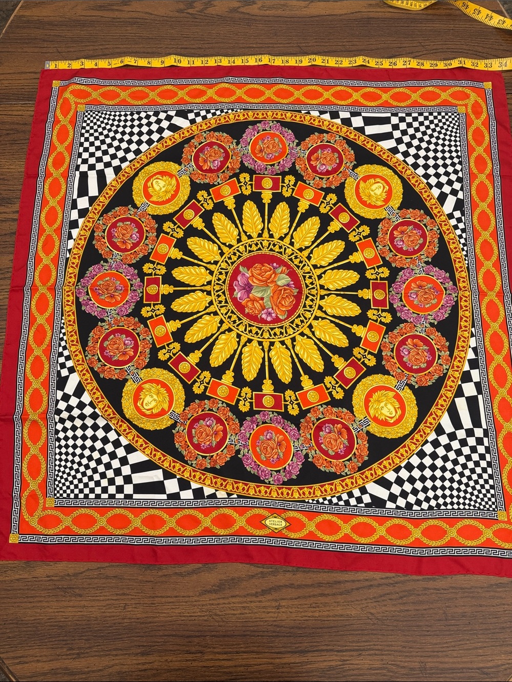 Atelier Versace Medusa Flora Silk Scarf